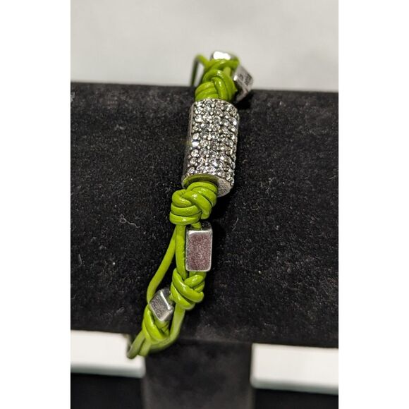 Apple Green Rhinestone Bracelet NWT - Picture 7 of 12